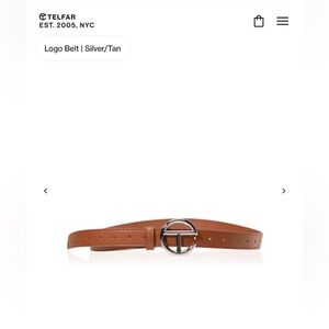 Telfar Tan Belt with Silver Buckle